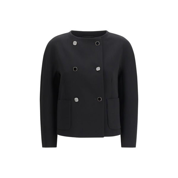 Max Mara OUTER 71% Triacetate 29% Polyester INNER 70% Acetate 30% Polyester jacket in black