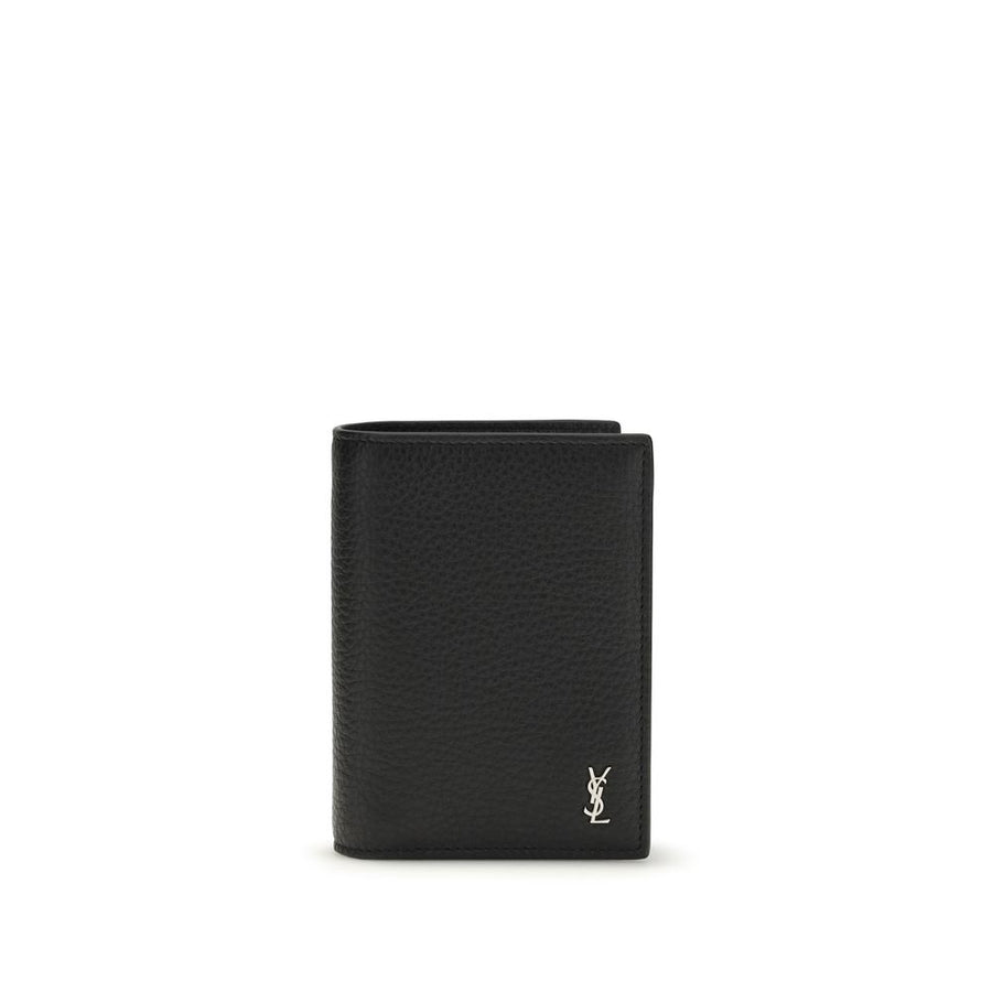 Saint Laurent 100% Calf Leather Bos Taurus wallet in black