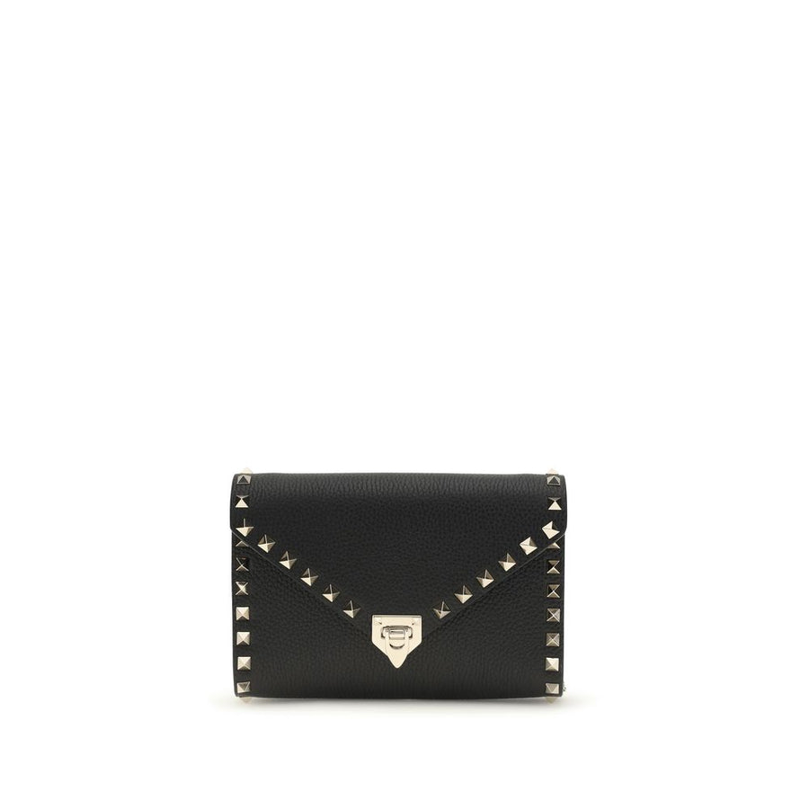 Valentino Garavani 100% Calf Leather Bos Taurus clutch in black
