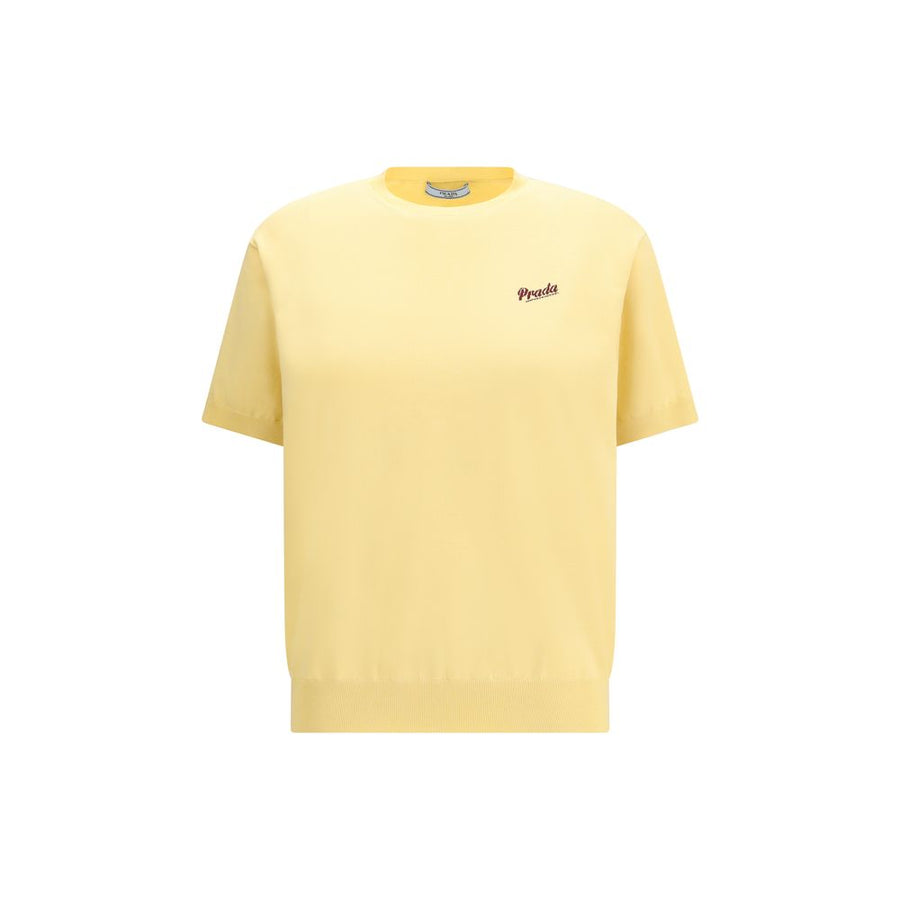 Prada 90% Silk t-shirt in yellow