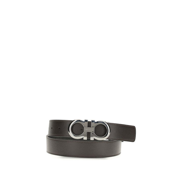 Ferragamo 100% Calf Leather Bos Taurus belt in brown