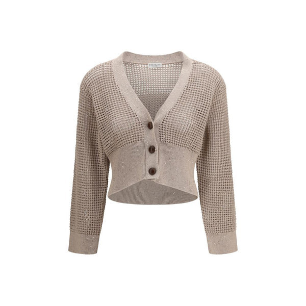 Brunello Cucinelli 96% Cotton 4% Polyester cardigan in beige