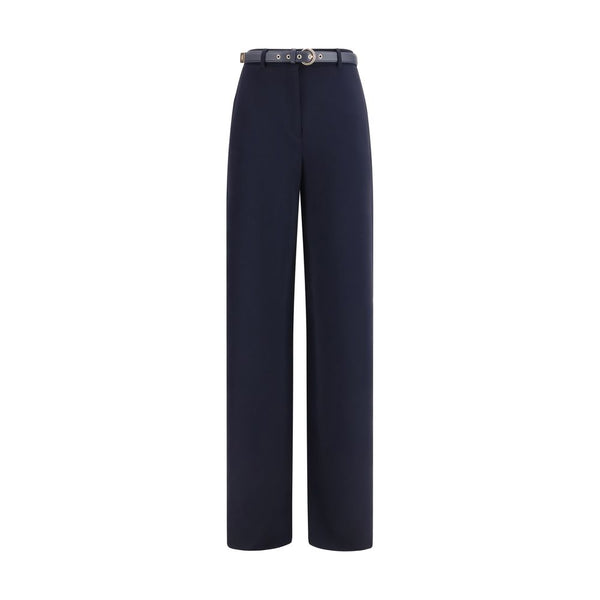 Max Mara 71% Triacetate trousers in navy