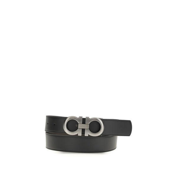Ferragamo 100% Calf Leather Bos Taurus belt in black