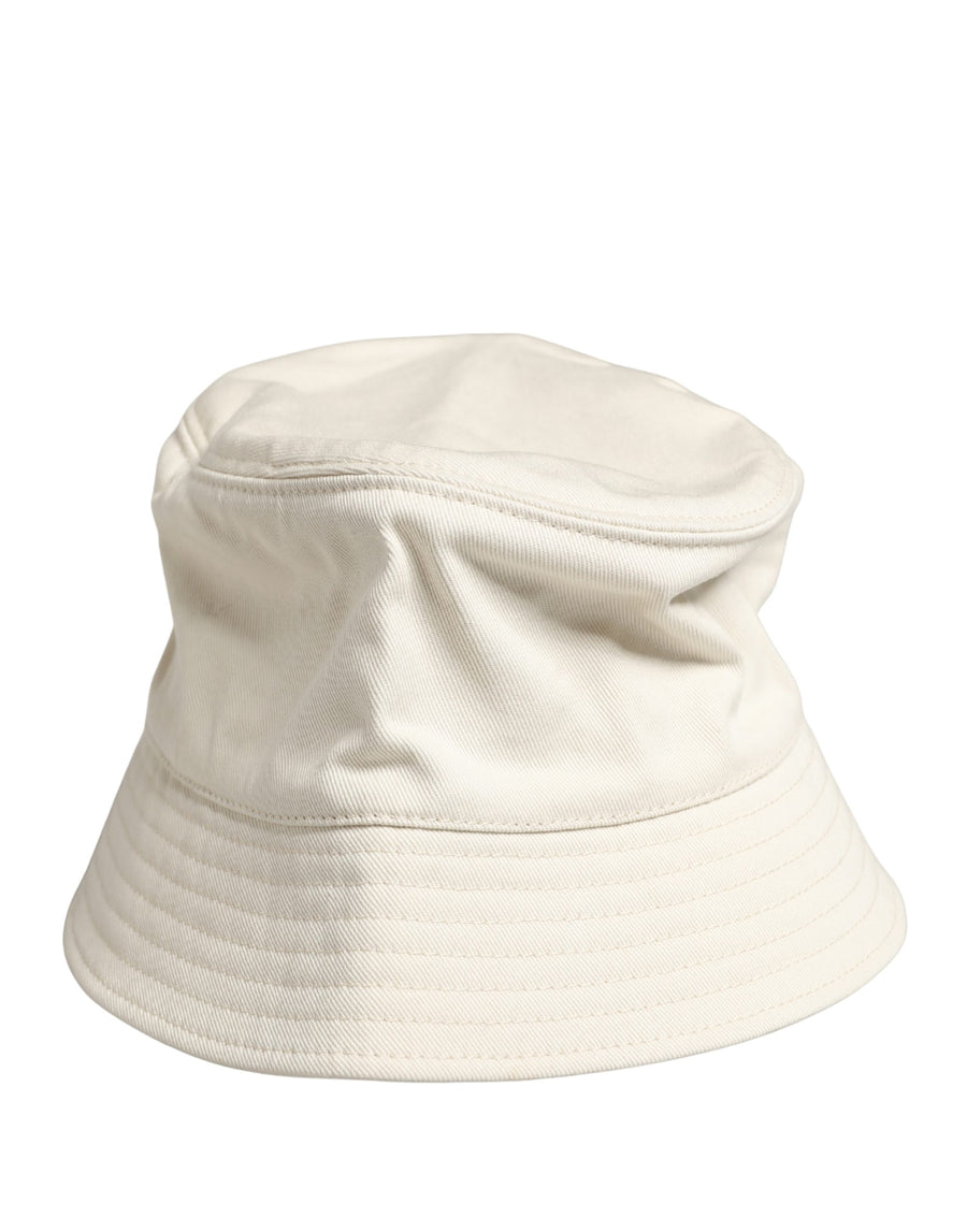 Dolce & Gabbana HAT9881 100% Cotton with 100% Viscose lining bucket hat in white