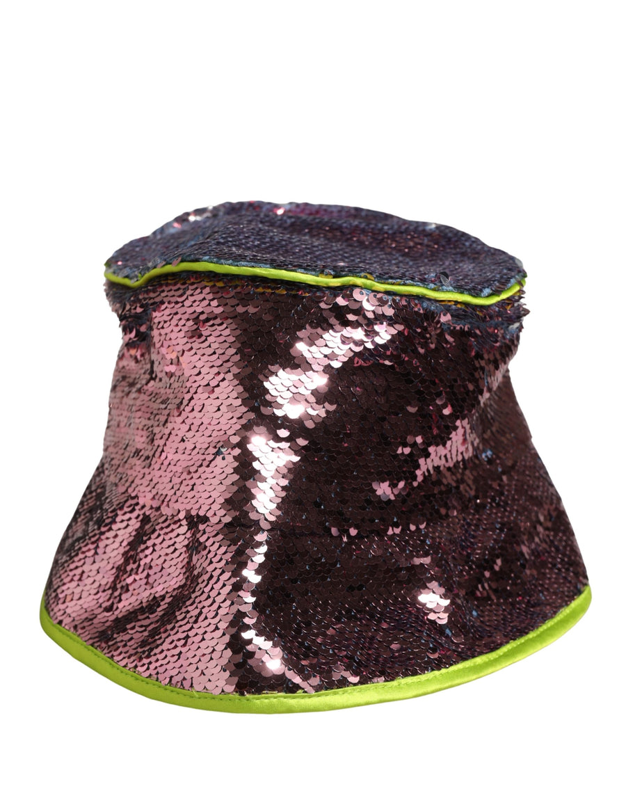 Dolce & Gabbana HAT9952 34% Cotton 44% Polyethylene 22% Silk; Lining: 100% Silk bucket hat in purple