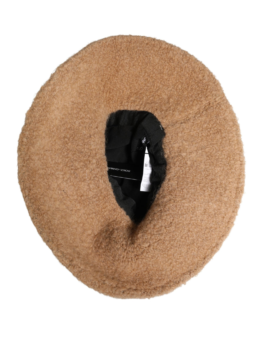 Dolce & Gabbana HAT9878 61% Virgin Wool bucket hat in beige