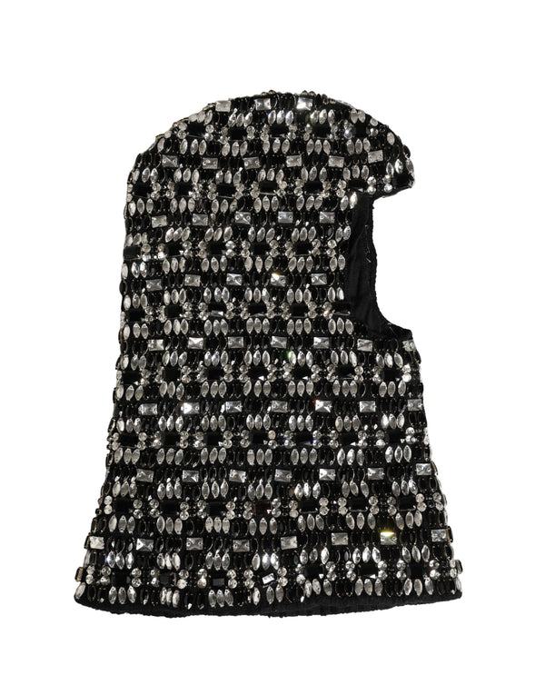 Dolce & Gabbana HAT9929 40% Virgin Wool balaclava hat in black
