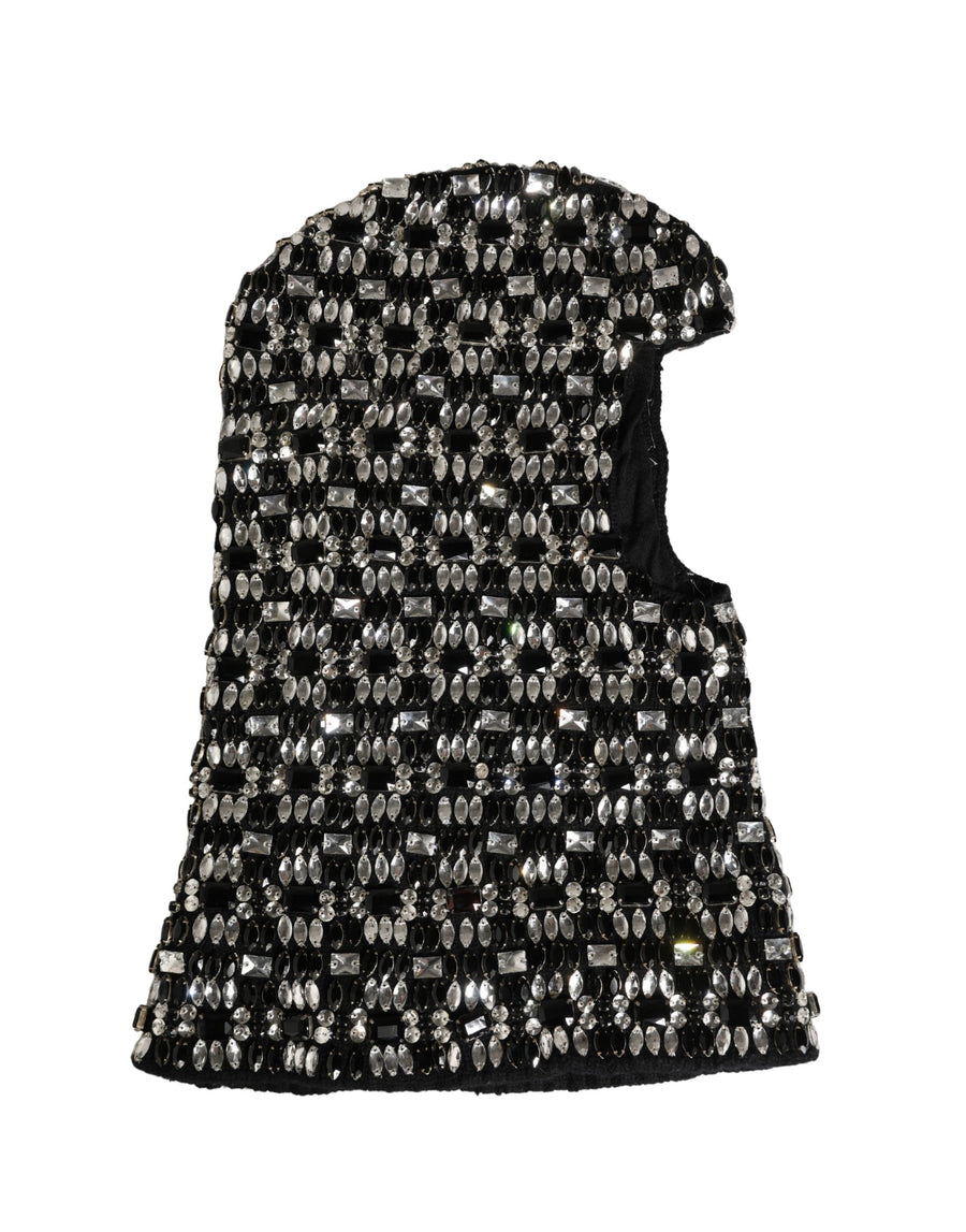 Dolce & Gabbana HAT9929 40% Virgin Wool balaclava hat in black