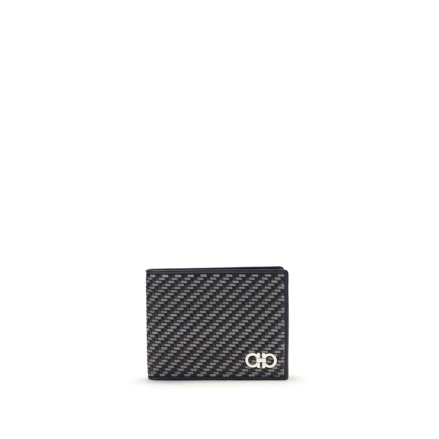 Ferragamo 100% Calf Suede wallet in gray