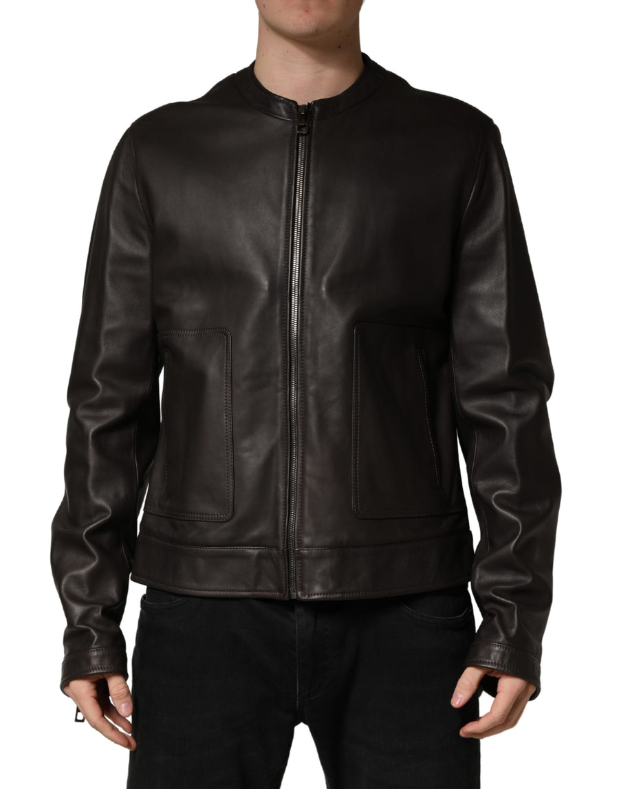 Dolce & Gabbana 100% Leather; Lining: 64% Viscose jacket in black