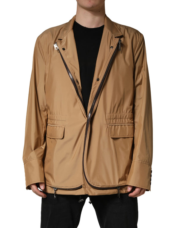 Dolce & Gabbana 58% Nylon 42% Polyester jacket in brown