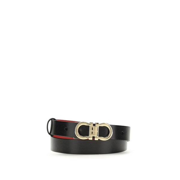 Ferragamo 100% Calf Leather Bos Taurus belt in black