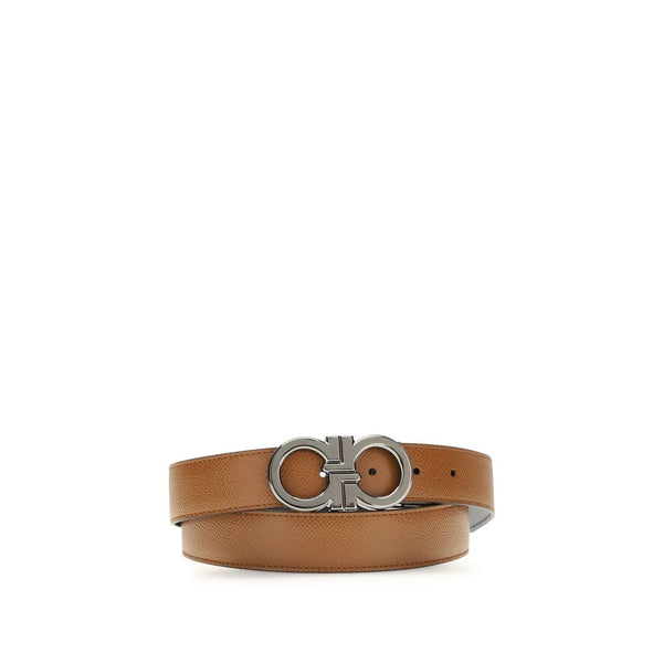 Ferragamo 100% Calf Leather Bos Taurus belt in brown