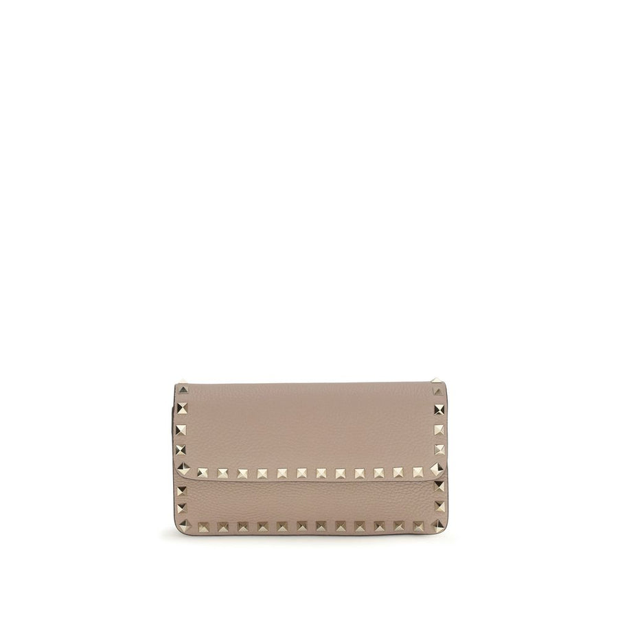 Valentino Garavani 100% Calf Leather Bos Taurus wallet in beige