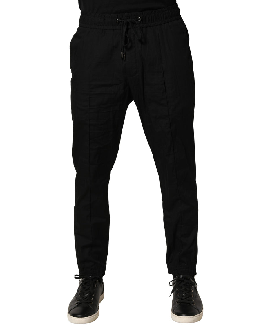 Dolce & Gabbana 100% Cotton joggers in black