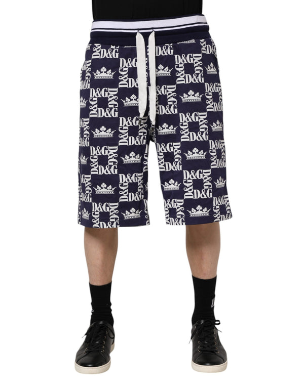 Dolce & Gabbana 100% Cotton bermuda shorts in navy