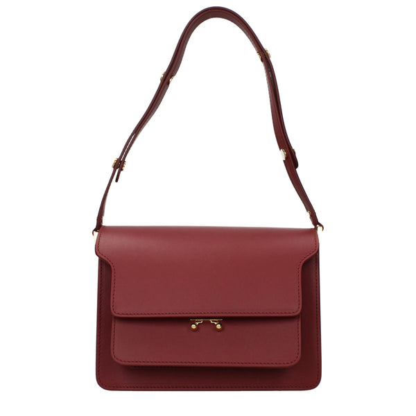 Marni Leather shoulder bag in red