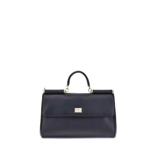 Dolce & Gabbana 100% Calf Leather Bos Taurus top handle bag in black