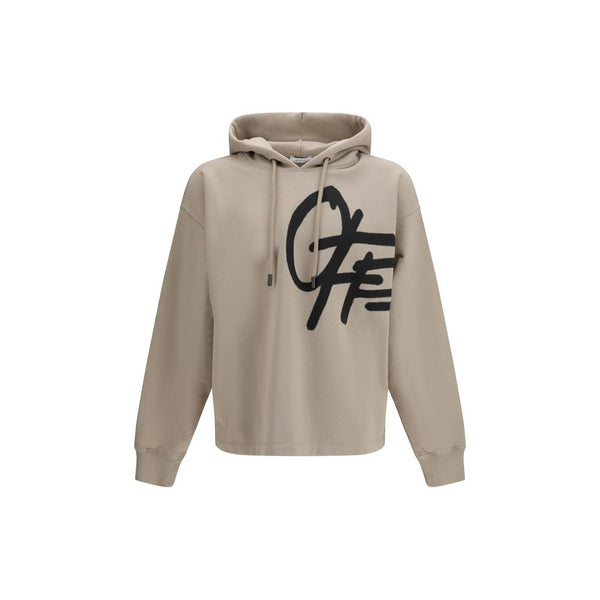 Off-White 100% Cotton hoodie in beige
