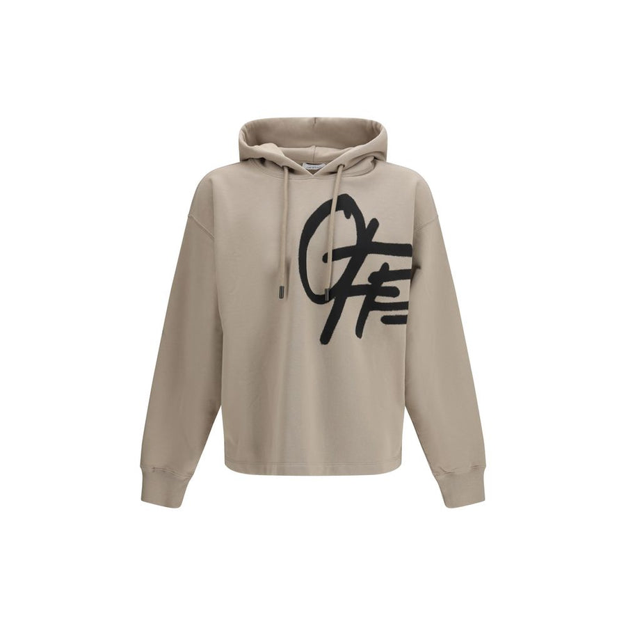 Off-White 100% Cotton hoodie in beige