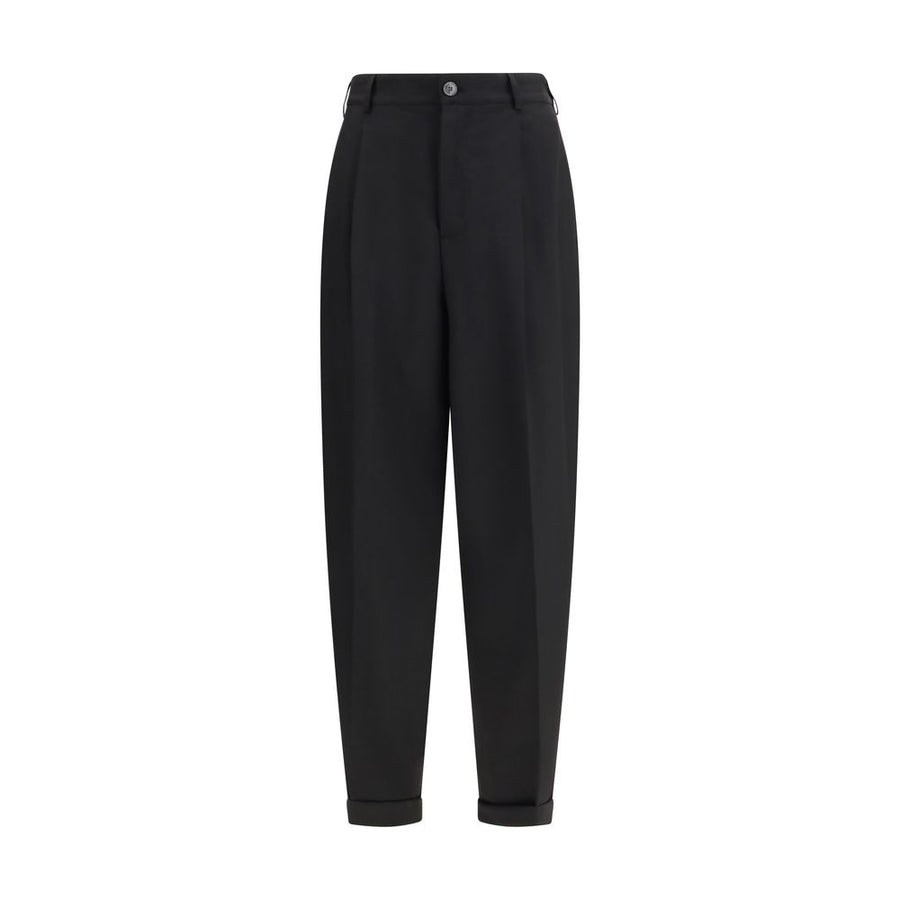 Marni 100% Fleece Wool trousers in black
