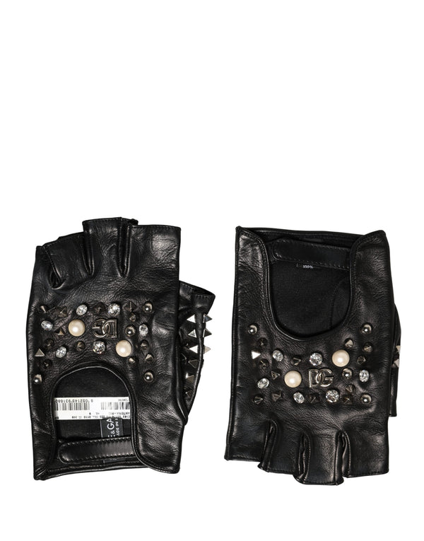 Dolce & Gabbana 100% Genuine Leather gloves in black