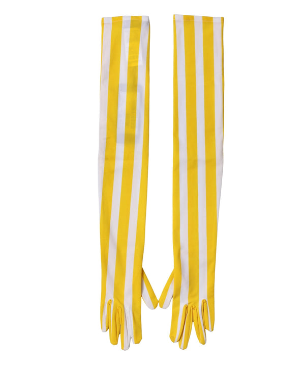 Dolce & Gabbana 72% Nylon gloves in yellow
