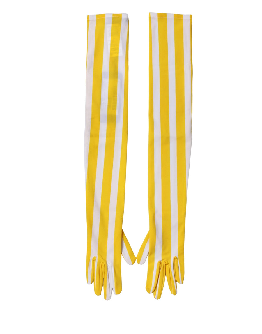 Dolce & Gabbana 72% Nylon gloves in yellow
