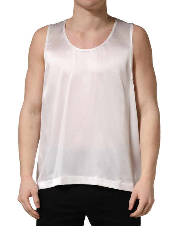 Dolce & Gabbana 100% Polyester tank top in white