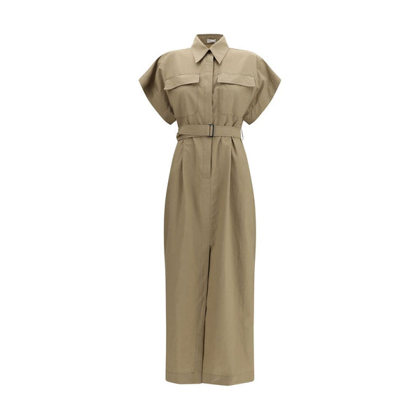 Brunello Cucinelli 86% Cotton 14% Polyamide dress in beige