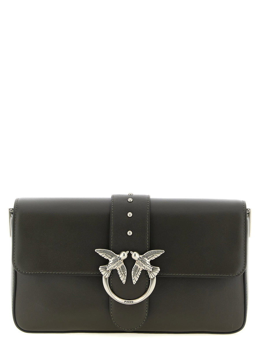 Pinko Love Slouchy Shoulder Bag — Black