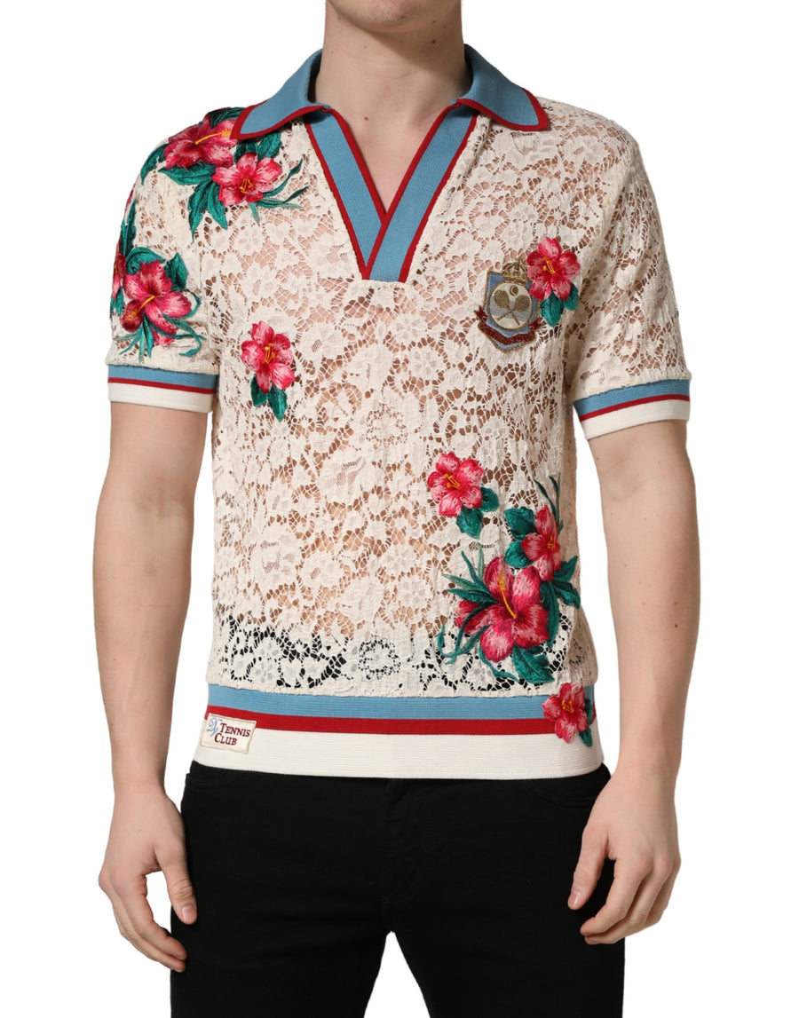 Dolce & Gabbana 53% Cotton polo in beige