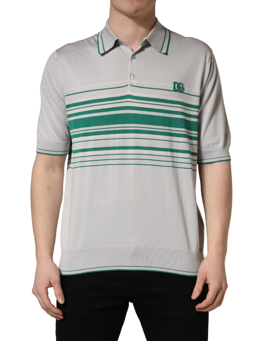 Dolce & Gabbana 45% Cotton 55% Silk polo in gray