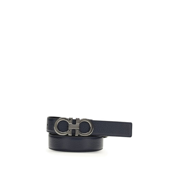 Ferragamo 100% Calf Leather Bos Taurus belt in blue
