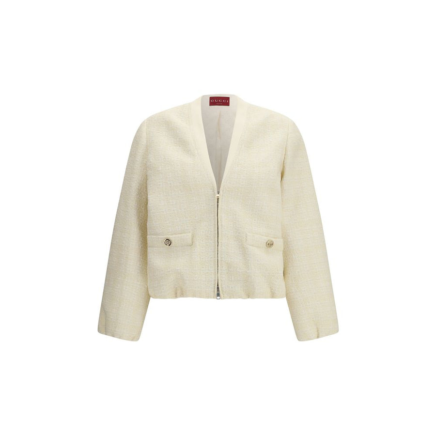 Gucci 53% Cotton 30% Nylon 17% Wool blazer in beige