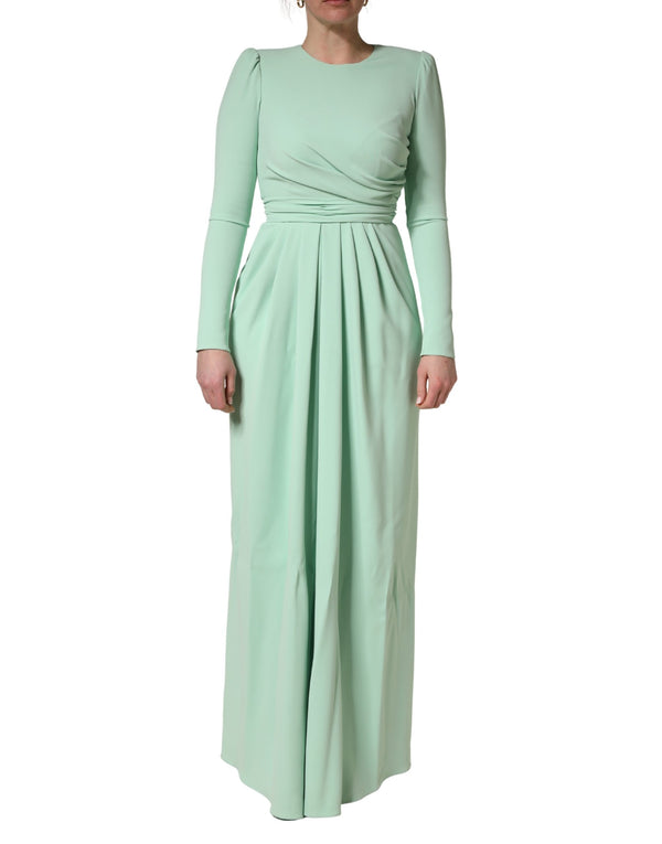 Dolce & Gabbana 3% Elastane 97% Viscose; Lining: 6% Elastane 46% Silk 48% Viscose dress in green