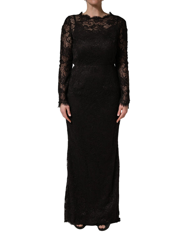 Dolce & Gabbana 45% Nylon 28% Cotton 27% Viscose; Lining: 76% Silk 16% Cotton 4% Elastane 4% Nylon dress in black