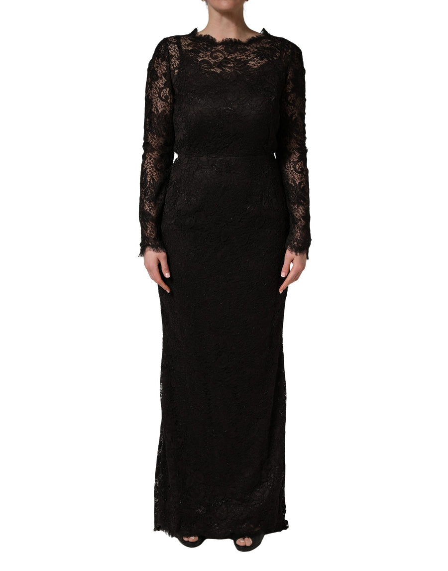 Dolce & Gabbana 45% Nylon 28% Cotton 27% Viscose; Lining: 76% Silk 16% Cotton 4% Elastane 4% Nylon dress in black