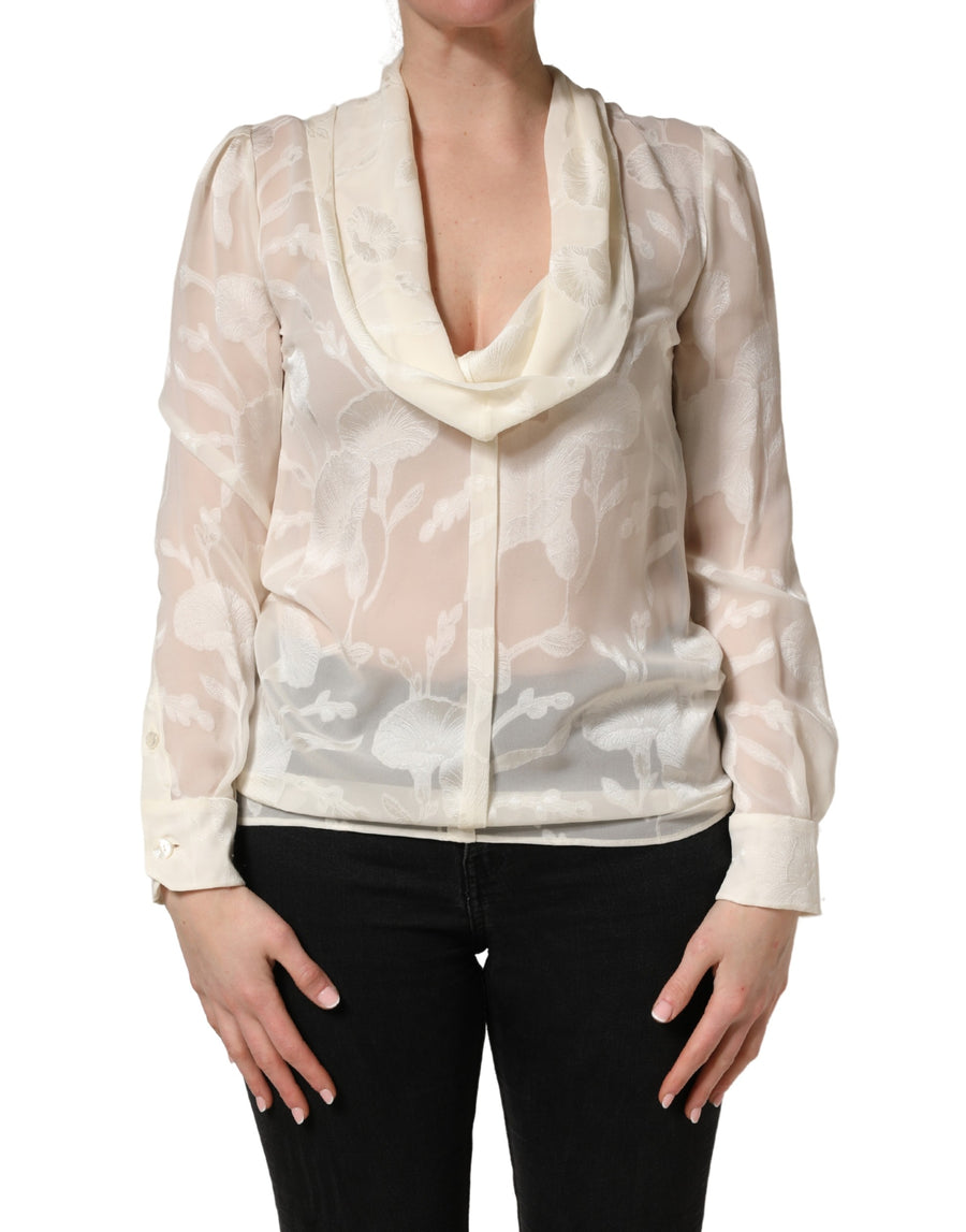 Dolce & Gabbana 100% Silk blouse in white