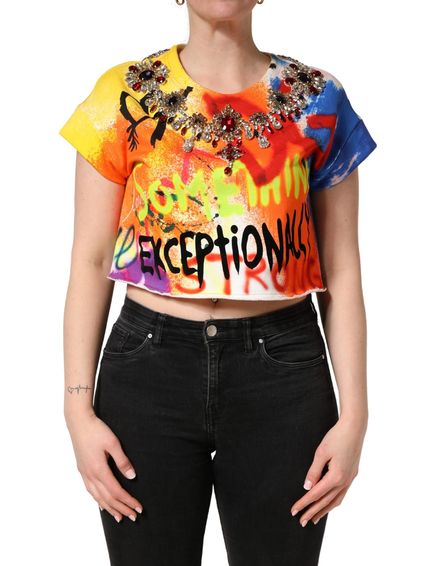 Dolce & Gabbana 100% Cotton crop top in multicolor