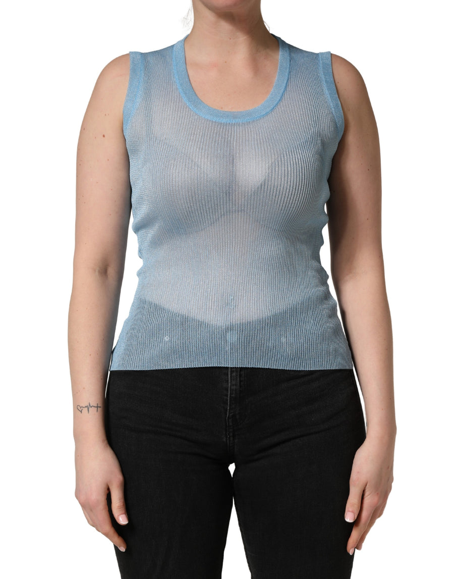 Dolce & Gabbana 100% Polyester tank top in blue