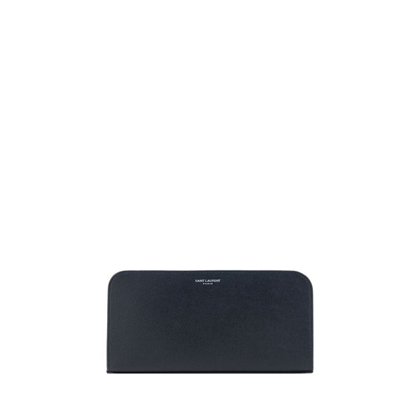 Saint Laurent 100% Calf Leather Bos Taurus wallet in black