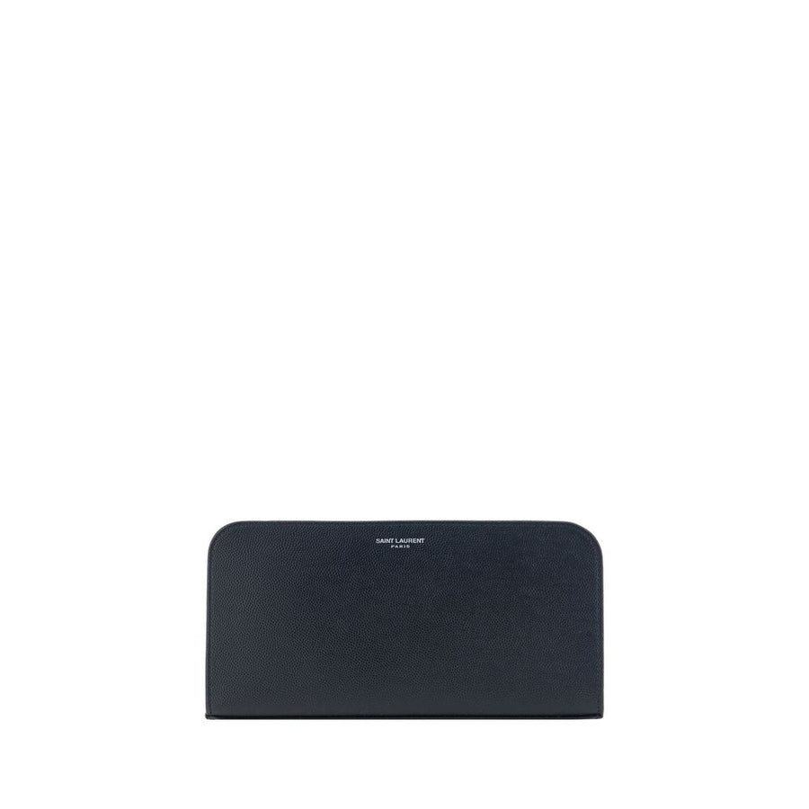 Saint Laurent 100% Calf Leather Bos Taurus wallet in black