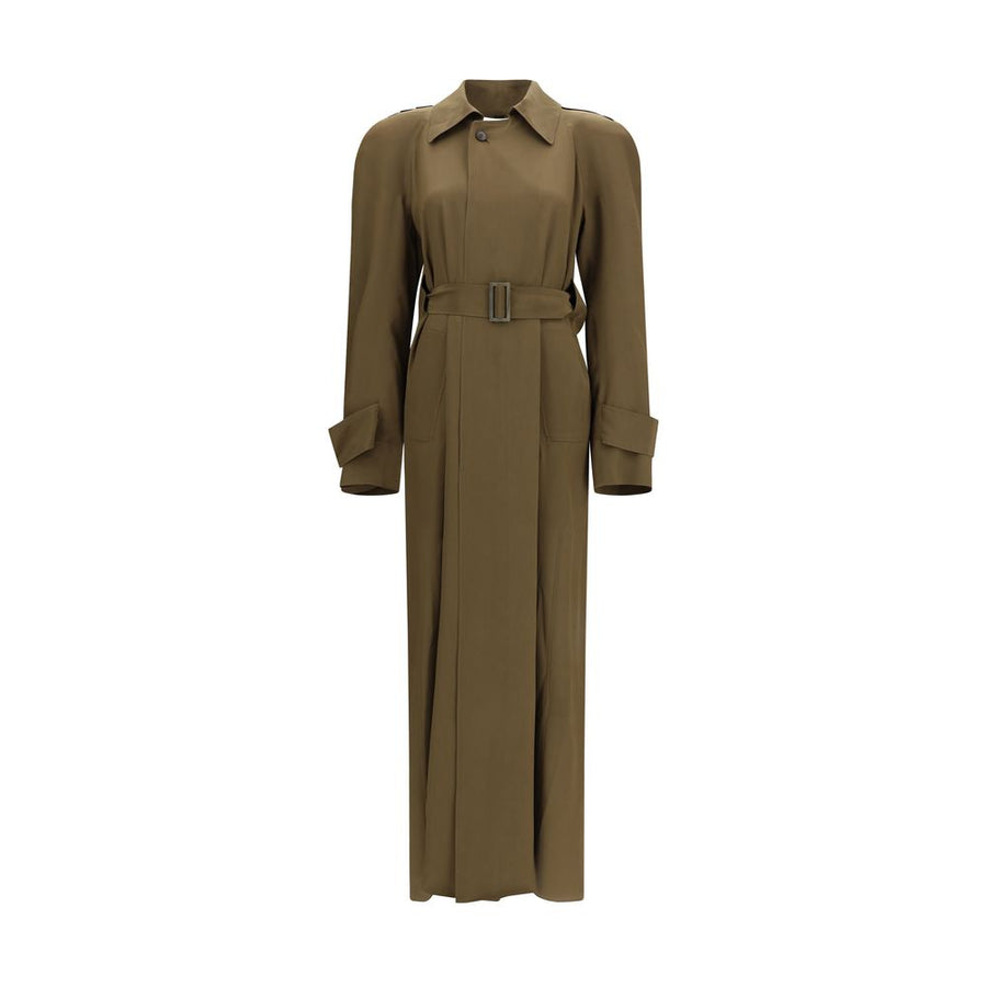 Petar Petrov 100% Silk trench coat in brown