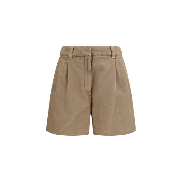 Brunello Cucinelli 60% Cotton 40% Linen bermuda shorts in beige