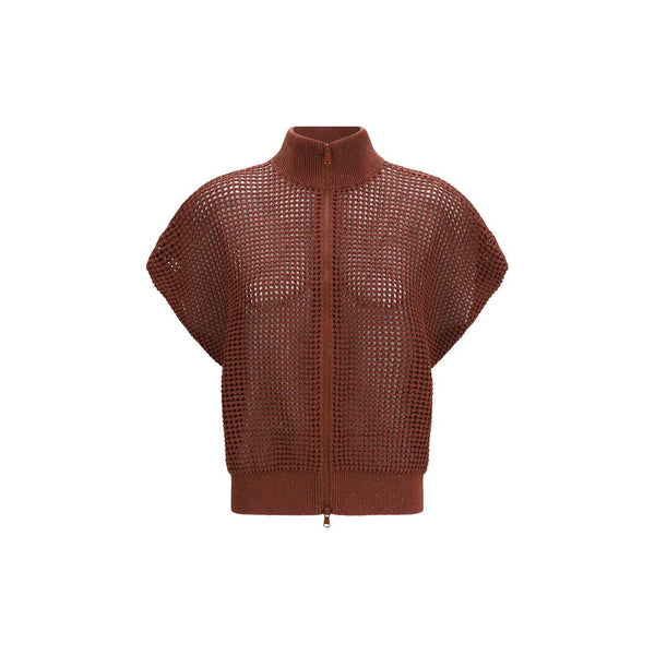 Brunello Cucinelli 96% Cotton cardigan in brown