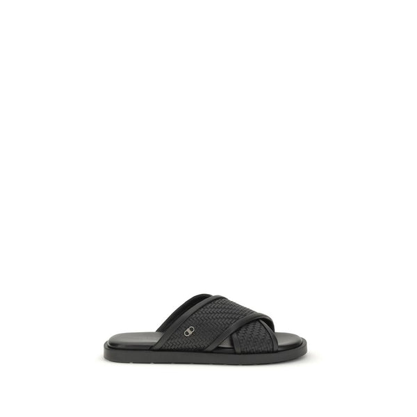 Ferragamo 100% Calf Leather Bos Taurus sandals in black