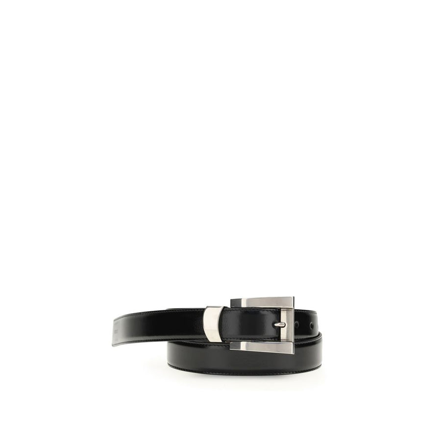 Versace 100% Calf Leather Bos Taurus belt in black