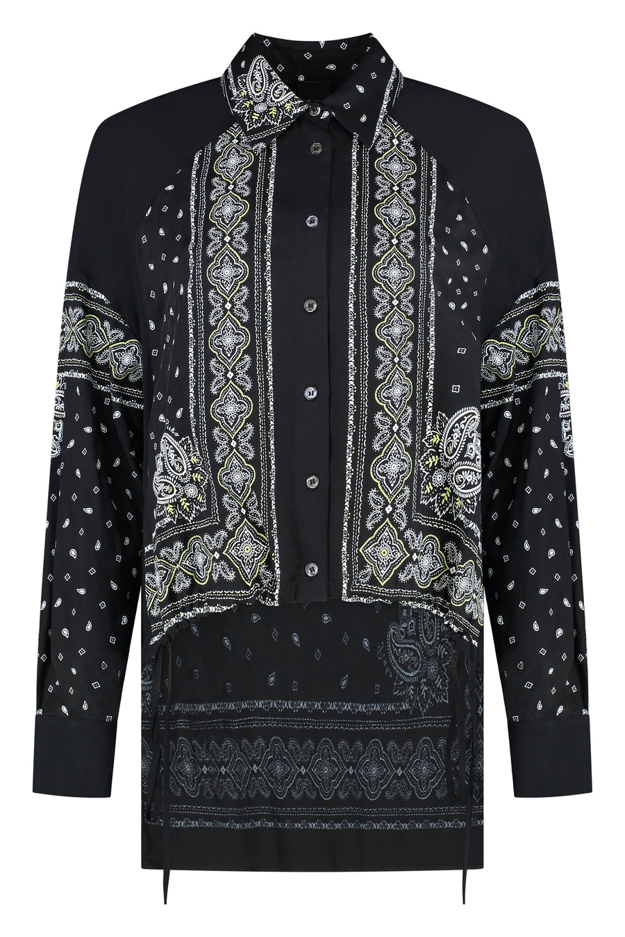 Shirt Viscose Black-Lime Black/lime